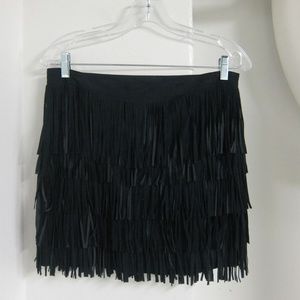 JOIE Black Fringe Skirt